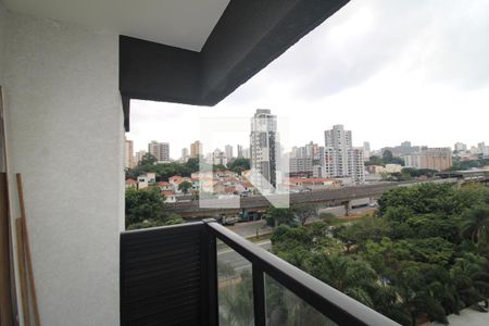Sala / Cozinha - Varanda de apartamento para alugar com 1 quarto, 25m² em Vila Dom Pedro Ii, São Paulo