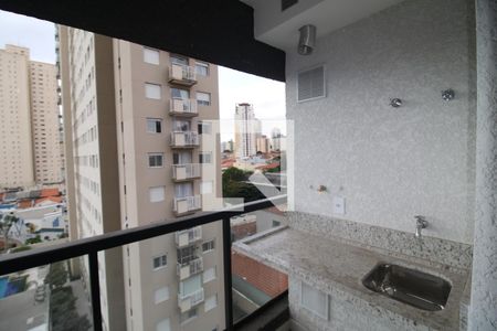 Sala / Cozinha - Varanda de apartamento para alugar com 1 quarto, 25m² em Vila Dom Pedro Ii, São Paulo