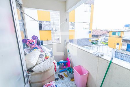 Varanda de apartamento à venda com 2 quartos, 56m² em Itamarati, Belo Horizonte
