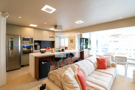Sala / Cozinha de apartamento à venda com 1 quarto, 100m² em Campo Belo, São Paulo