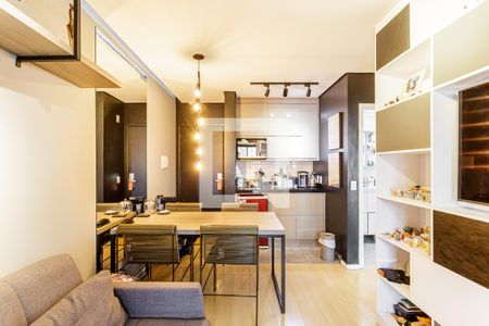 Sala de apartamento à venda com 1 quarto, 33m² em Chácara Itaim, São Paulo