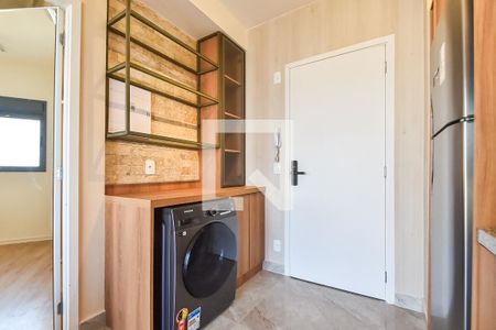 Sala/cozinha de apartamento para alugar com 1 quarto, 28m² em Liberdade, São Paulo