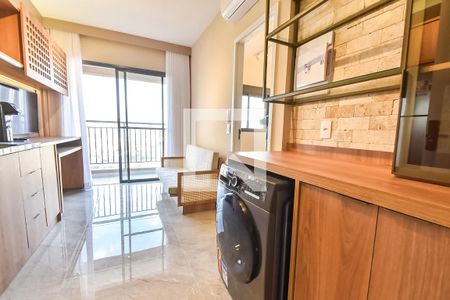 Sala/cozinha de apartamento para alugar com 1 quarto, 28m² em Liberdade, São Paulo