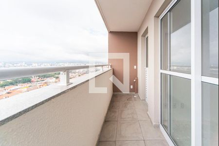 Varanda da Sala de apartamento à venda com 2 quartos, 46m² em Vila Curuçá, Santo André