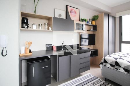 Cozinha de kitnet/studio para alugar com 1 quarto, 29m² em Vila Olímpia, São Paulo