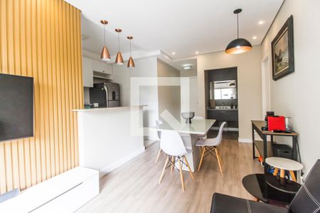 Sala  de apartamento à venda com 1 quarto, 50m² em Alphaville Industrial, Barueri