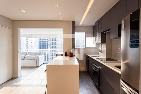 Cozinha de apartamento para alugar com 1 quarto, 56m² em Vila Nova Conceição, São Paulo