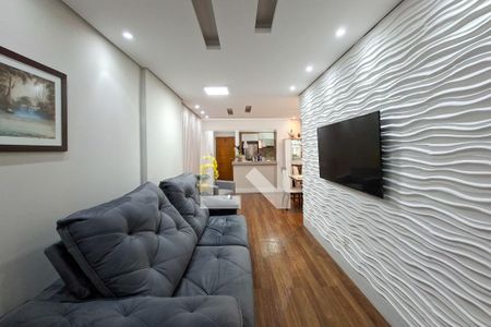 Sala de apartamento para alugar com 3 quartos, 116m² em Guilhermina, Praia Grande