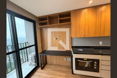 Sala/Cozinha de apartamento para alugar com 1 quarto, 38m² em Campo Belo, São Paulo