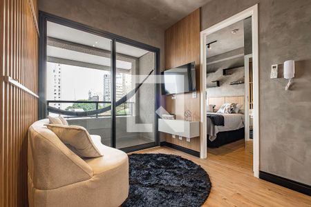 Sala/Cozinha de apartamento para alugar com 1 quarto, 30m² em Jardins, São Paulo