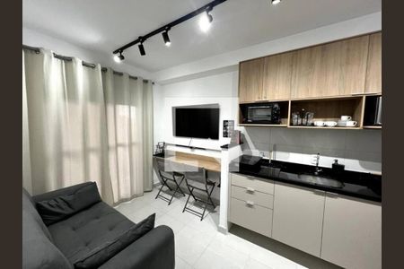 Sala/Cozinha de apartamento à venda com 1 quarto, 26m² em Jardim Caravelas, São Paulo