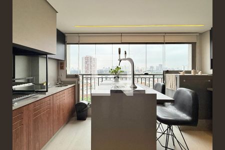 Varanda Gourmet  de apartamento à venda com 2 quartos, 71m² em Jardim Caravelas, São Paulo