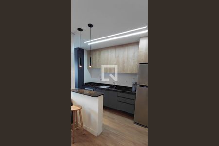 Cozinha de apartamento para alugar com 1 quarto, 40m² em Macuco, Santos