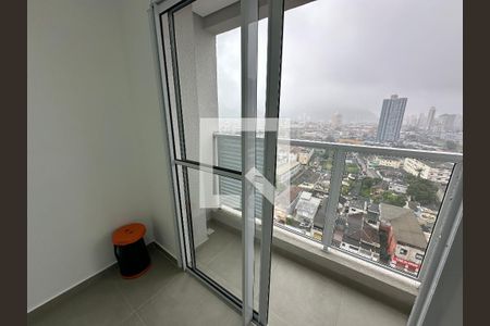 Varanda da Sala de apartamento para alugar com 2 quartos, 39m² em Catiapoã, São Vicente