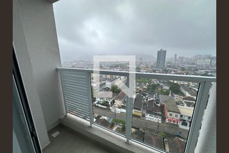 Varanda da Sala de apartamento para alugar com 2 quartos, 39m² em Catiapoã, São Vicente