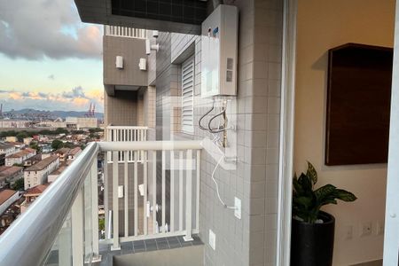 Varanda da Sala de apartamento para alugar com 1 quarto, 40m² em Macuco, Santos
