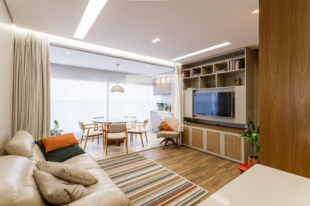 Sala de apartamento para alugar com 2 quartos, 74m² em Indianópolis, São Paulo