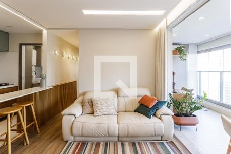 Sala de apartamento para alugar com 2 quartos, 74m² em Indianópolis, São Paulo