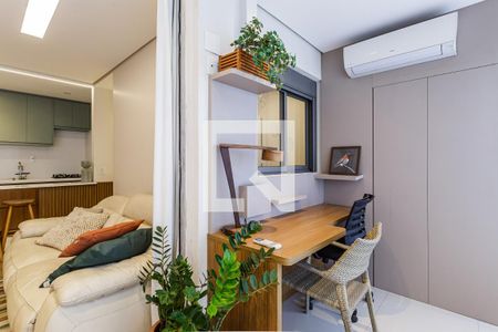 Sala de apartamento para alugar com 2 quartos, 74m² em Indianópolis, São Paulo