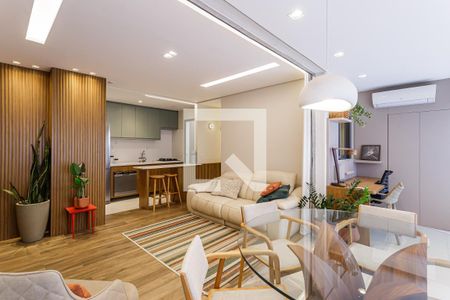 Sala de apartamento para alugar com 2 quartos, 74m² em Indianópolis, São Paulo