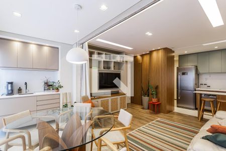 Sala de apartamento para alugar com 2 quartos, 74m² em Indianópolis, São Paulo