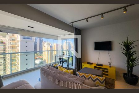Quarto e sala de apartamento para alugar com 1 quarto, 49m² em Vila Gertrudes, São Paulo