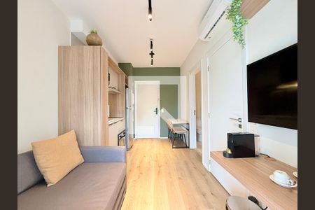 Sala de apartamento à venda com 1 quarto, 32m² em Campo Belo, São Paulo