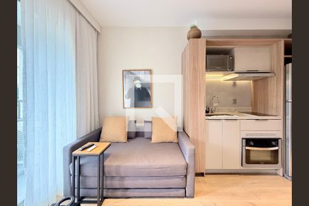 Sala de apartamento à venda com 1 quarto, 32m² em Campo Belo, São Paulo