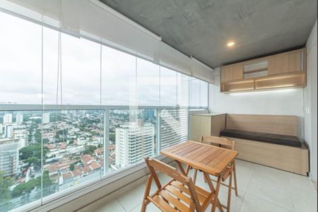 Varanda de apartamento à venda com 1 quarto, 33m² em Brooklin, São Paulo