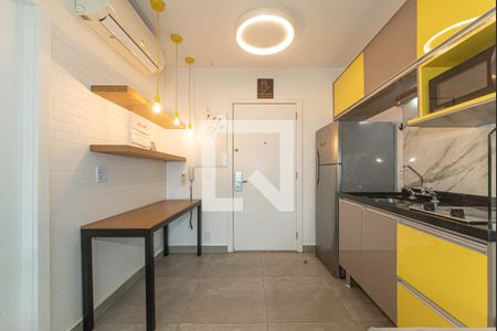 Sala - Cozinha Integrada de apartamento à venda com 1 quarto, 33m² em Brooklin, São Paulo