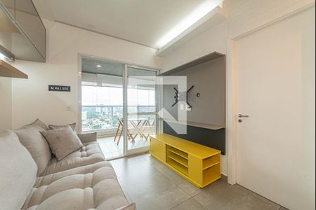 Sala - Cozinha Integrada de apartamento à venda com 1 quarto, 33m² em Brooklin, São Paulo