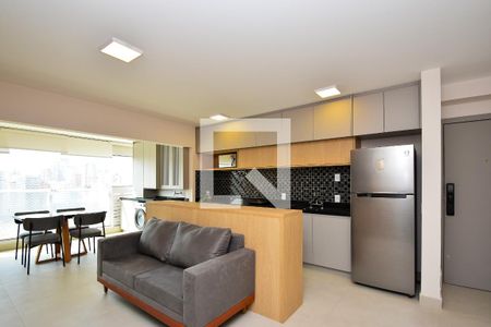 sala de estar de apartamento para alugar com 2 quartos, 58m² em Pinheiros, São Paulo