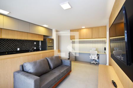 sala de estar de apartamento para alugar com 2 quartos, 58m² em Pinheiros, São Paulo