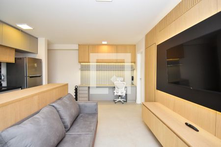 sala de estar de apartamento para alugar com 2 quartos, 58m² em Pinheiros, São Paulo
