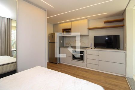 Quarto/Cozinha  de apartamento à venda com 1 quarto, 25m² em Vila Andrade, São Paulo