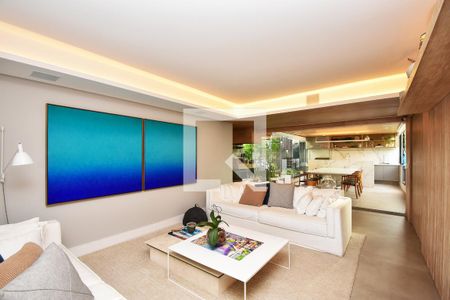 Sala de estar de apartamento à venda com 2 quartos, 217m² em Pompeia, São Paulo