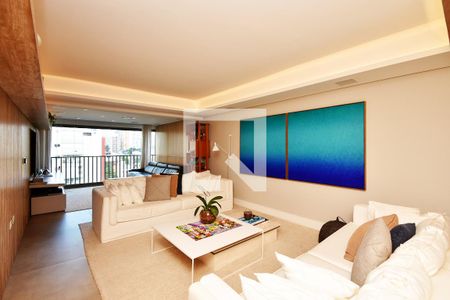 Sala de estar de apartamento à venda com 2 quartos, 217m² em Pompeia, São Paulo