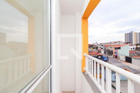 Varanda do Quarto/Cozinha de kitnet/studio para alugar com 1 quarto, 19m² em Vila Santana, São Paulo