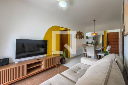 Sala de apartamento para alugar com 2 quartos, 64m² em Canto do Forte, Praia Grande