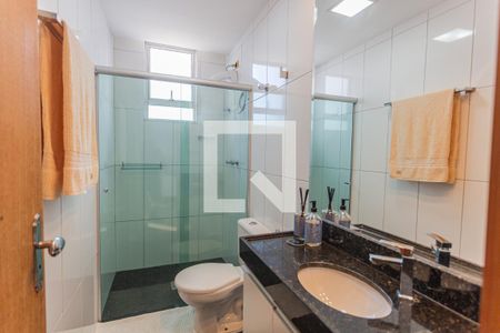 Banheiro da Suíte de apartamento à venda com 3 quartos, 93m² em Santa Ines, Belo Horizonte