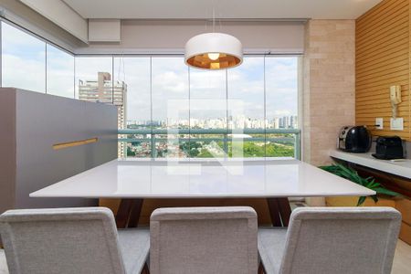 Sala - Varanda de apartamento para alugar com 1 quarto, 68m² em Cidade Monções, São Paulo