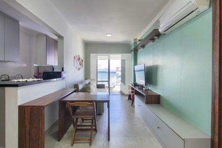 Sala de apartamento para alugar com 1 quarto, 54m² em Vila Caiçara, Praia Grande