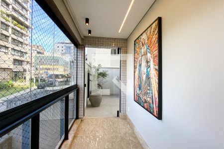 Varanda da Sala de apartamento à venda com 3 quartos, 225m² em Santo Antônio, Belo Horizonte