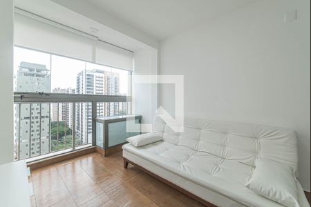 Sala - Cozinha Integrada de apartamento para alugar com 1 quarto, 32m² em Campo Belo, São Paulo