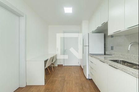 Sala - Cozinha Integrada de apartamento para alugar com 1 quarto, 32m² em Campo Belo, São Paulo