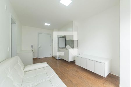 Sala - Cozinha Integrada de apartamento para alugar com 1 quarto, 32m² em Campo Belo, São Paulo