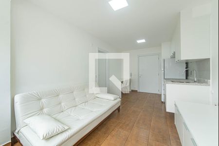 Sala - Cozinha Integrada de apartamento para alugar com 1 quarto, 32m² em Campo Belo, São Paulo