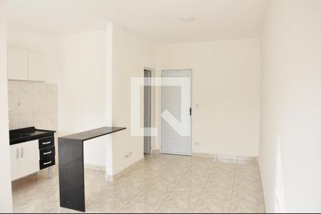 Detalhe - Kitnet/Studio - Sala e Quarto de kitnet/studio para alugar com 1 quarto, 45m² em Vila Mangalot, São Paulo