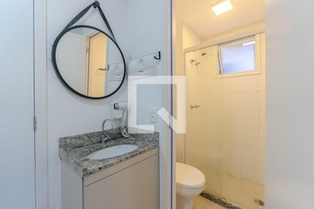 Banheiro de kitnet/studio para alugar com 1 quarto, 18m² em Bela Vista, São Paulo