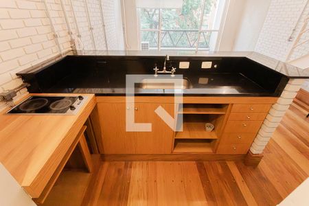 Cozinha de apartamento para alugar com 1 quarto, 75m² em Cerqueira César, São Paulo